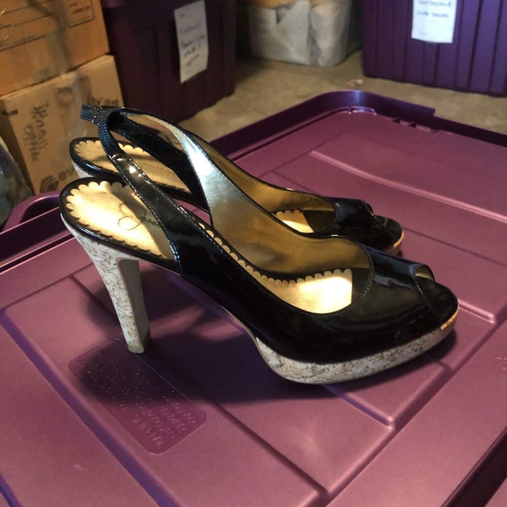 Jessica Simpson peep toe sling back size 7